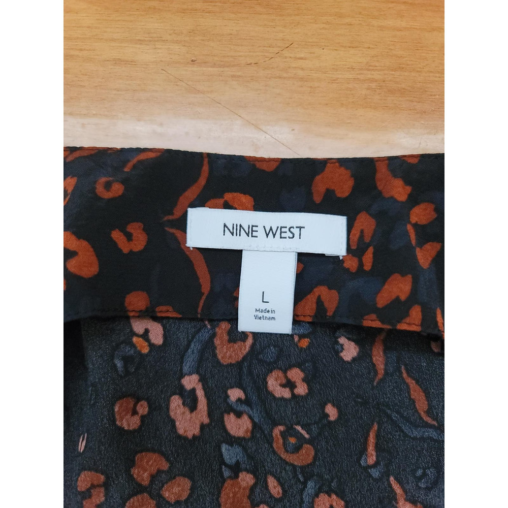 Nine West Silk Blend Slip Camisole Animal Print Women Large - Picture 3 of 7